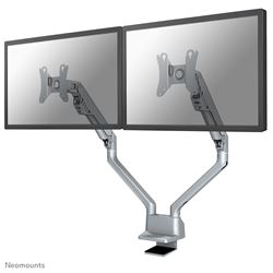 Neomounts by Newstar Full Motion Desk Mount (clamp & grommet) for 10-32" Monitor Screen, Height Adjustable (gas spring) - Silver